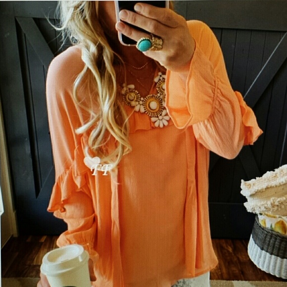 New Arrival. Ruffled long sleeve blouse - Picture 5 of 6